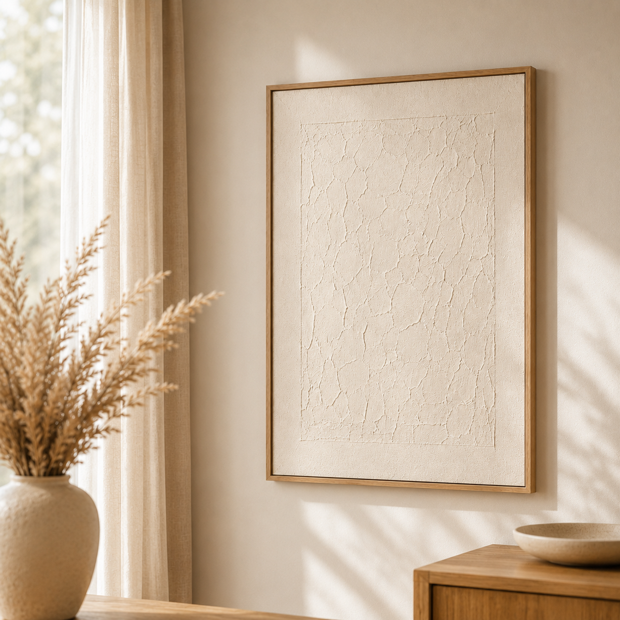 Optidwell™ Minimalist Textured Abstract Wall Art for Modern Home Decor